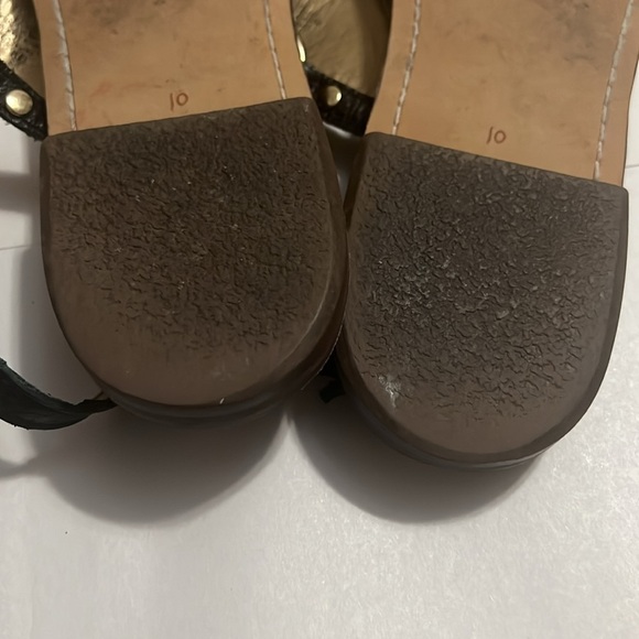 Sam Edelman Greta Black Leather Thong Sandals | Size 10M | Boho Gold Hardware - Picture 12 of 13